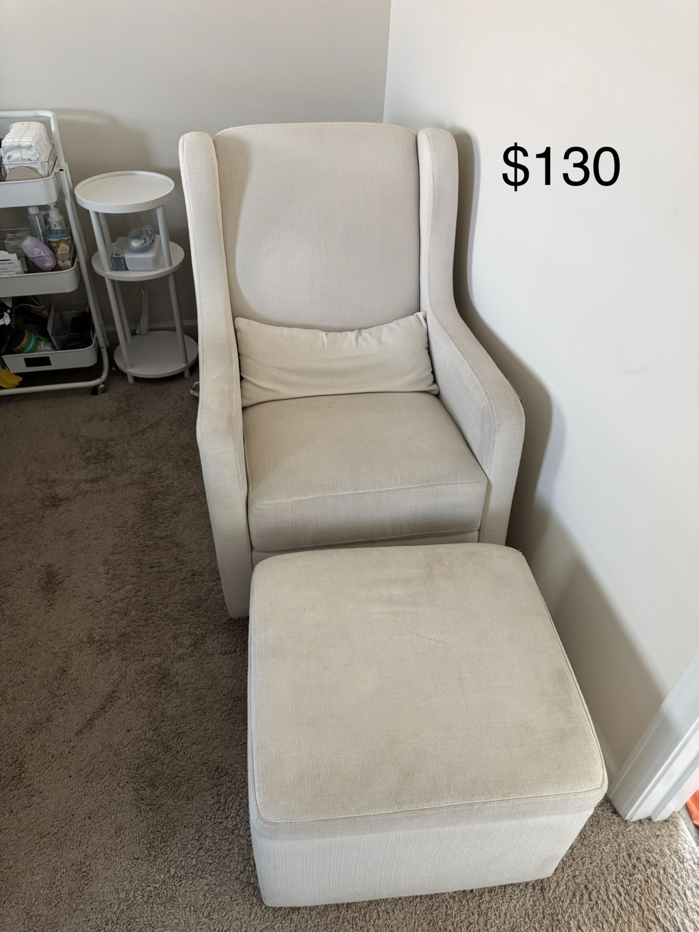 Carters by Davinci Swivel With Storage Ottoman