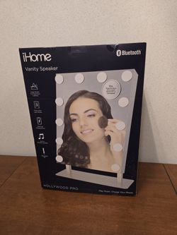 iHome Hollywood Pro Mirror with Bluetooth Speaker