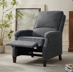 Upholstered 30.3'' Wide Push-Back Manual Single Recliner Chair for Living Room