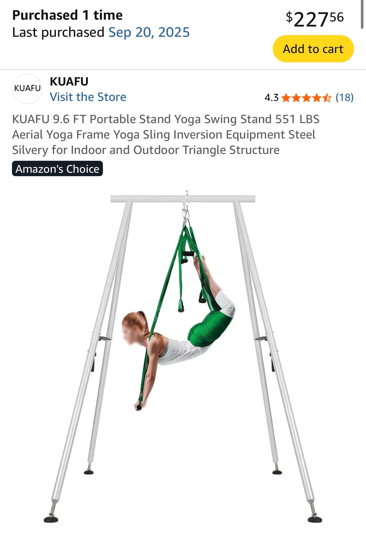9.6 FT Portable Stand Yoga Swing Stand