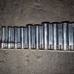 Snap-On Tools SAE 3/8" drive DEEP 6 point socket set 1/4 --7/8