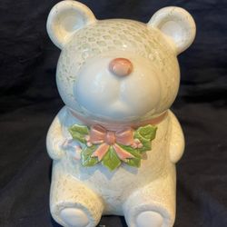 Vintage Fitz & Floyd Christmas Bear Cookie Jar