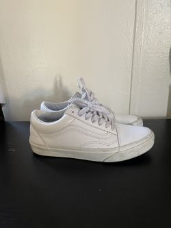 White Leather Vans 