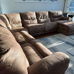 Brown La-Z-Boy Sectional Sofa