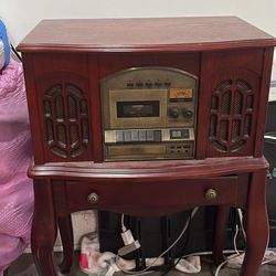 Vintage Style Record Player Stereo System 