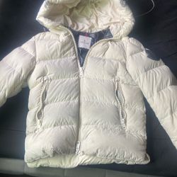 White Moncler Puffer Jacket 