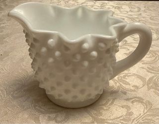 Fenton Hobnail Milk Glass Star-Shaped Creamer