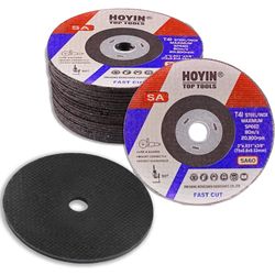 80pcs Cut Off Wheels for Metal & Stainless Steel, 100% Monocrystalline Alumina, Fits 3/8" Arbor Angle Grinders and Air Tools