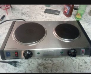 Electric double burner stove