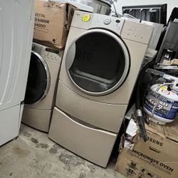 KENMORE ELITE FRONT LOAD GAS DRYER WITH PEDESTAL 