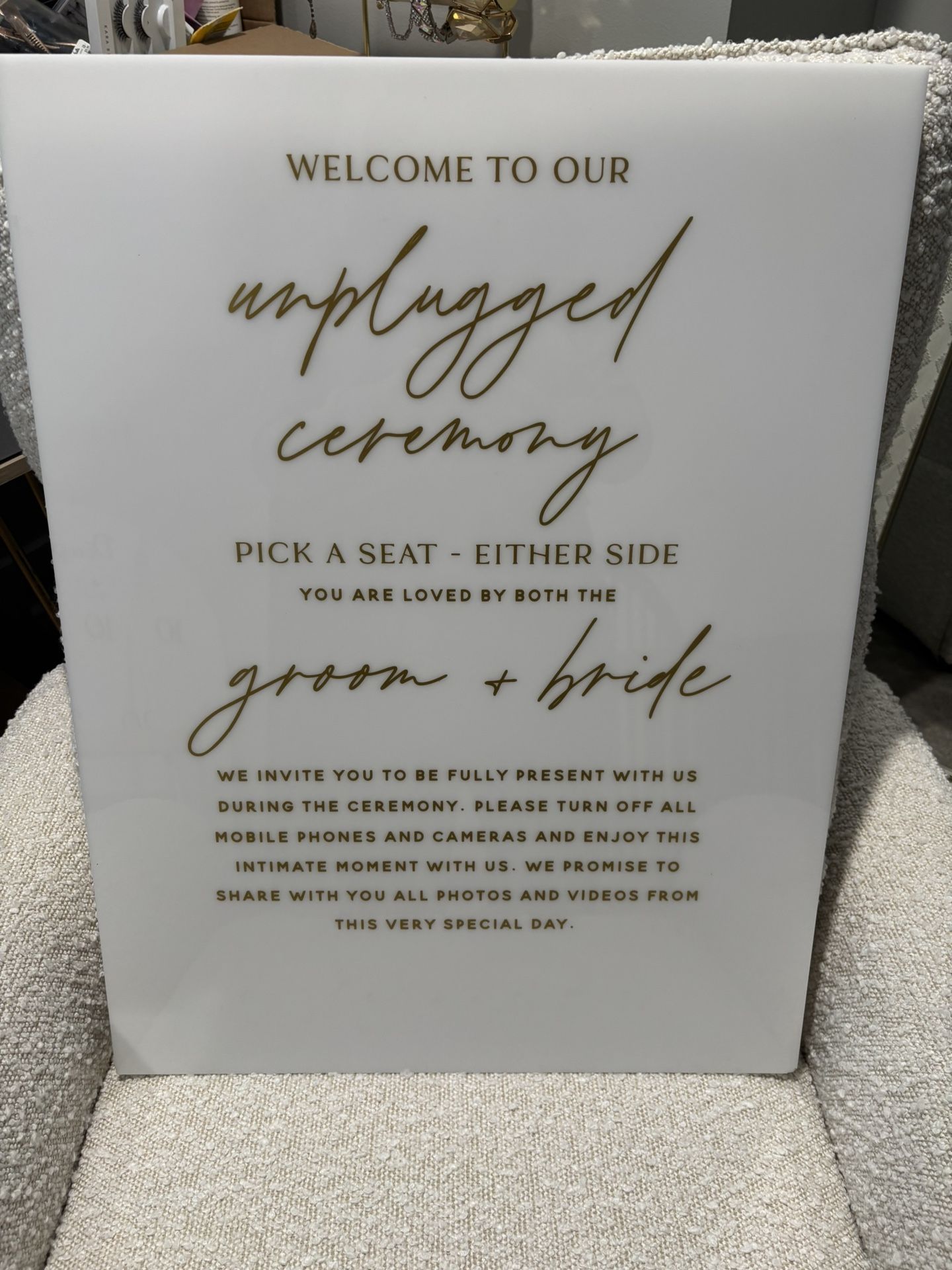 Wedding - Unplugged Sign