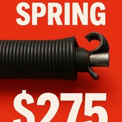 Double Car Garage Door Torsion Spring Installed. Tax Included.