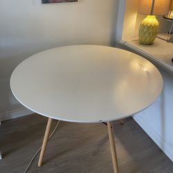 MCM Round White Table For Kitchen, Office, Living room Etc. 