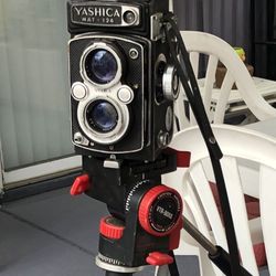 Yashika Antique Camera With Tripod