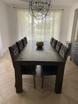 Restoration Hardware Reclaimed Russian Oak Parsons Rectangular Dining Table 