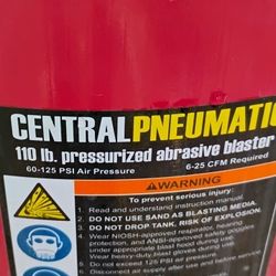 110 Lb Abrasion Blaster Tank