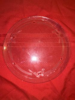 Beautiful Flat Etched Glass Serving Plate 