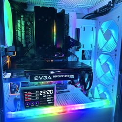 Gaming PC — Intel i7-9700 / GTX 1080 / 32GB DDR4 / 512GB SSD / Side Status Panel