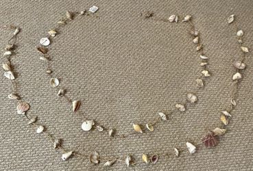 Two 78”L Strands of Seashell Garland
