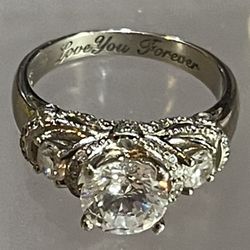 Love You Forevermore Ring Sterling silver synthetic stone