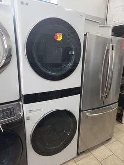 LG ThinQ Stacked Washer Dryer Unit