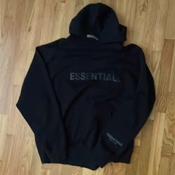 Black essentials hoodie: size L