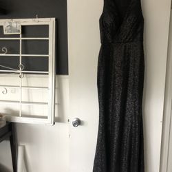 $200 OBO! Black Hand Sewn Sequin A Line/Racer Back dress— Women’s Size 8