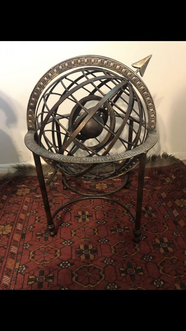 Decorative cast iron astrolabe