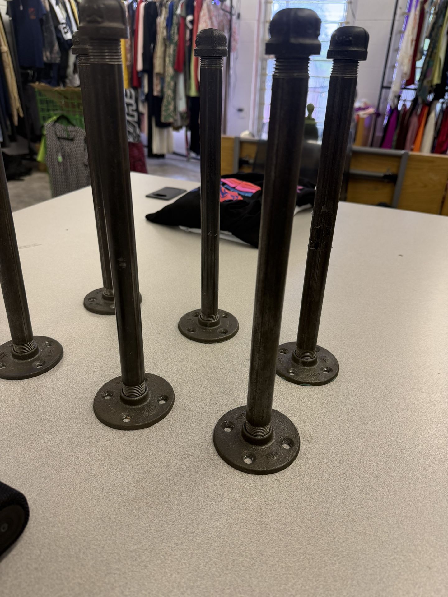 industrial pipe shelf brackets