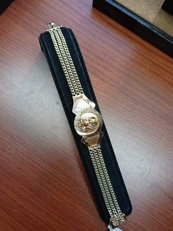 14kt yellow gold religious bracelet