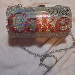 Bling Purse Diet Coke Cross Body Silver And Red