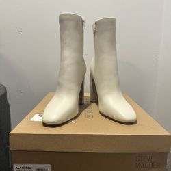 Steve Madden White Heeled Boots 