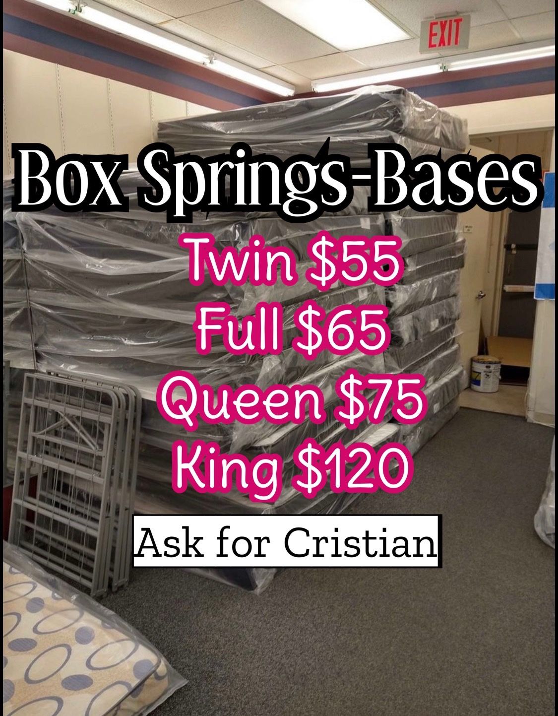 Box Springs  Twin box Full box  Queen box  King box  Bases para colchon  Box spring 