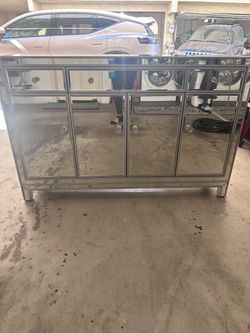 Mirrored Sideboard Cabinet with Drawers