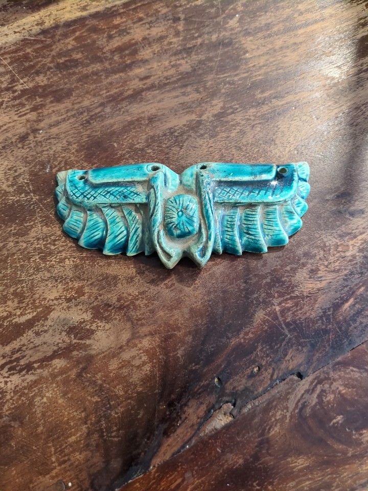 Grand Tour Era Egyptian Winged Scarab Pectoral Amulet
