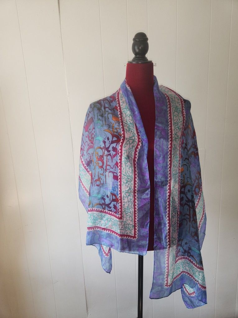 Vintage 100% Silk Scarf
