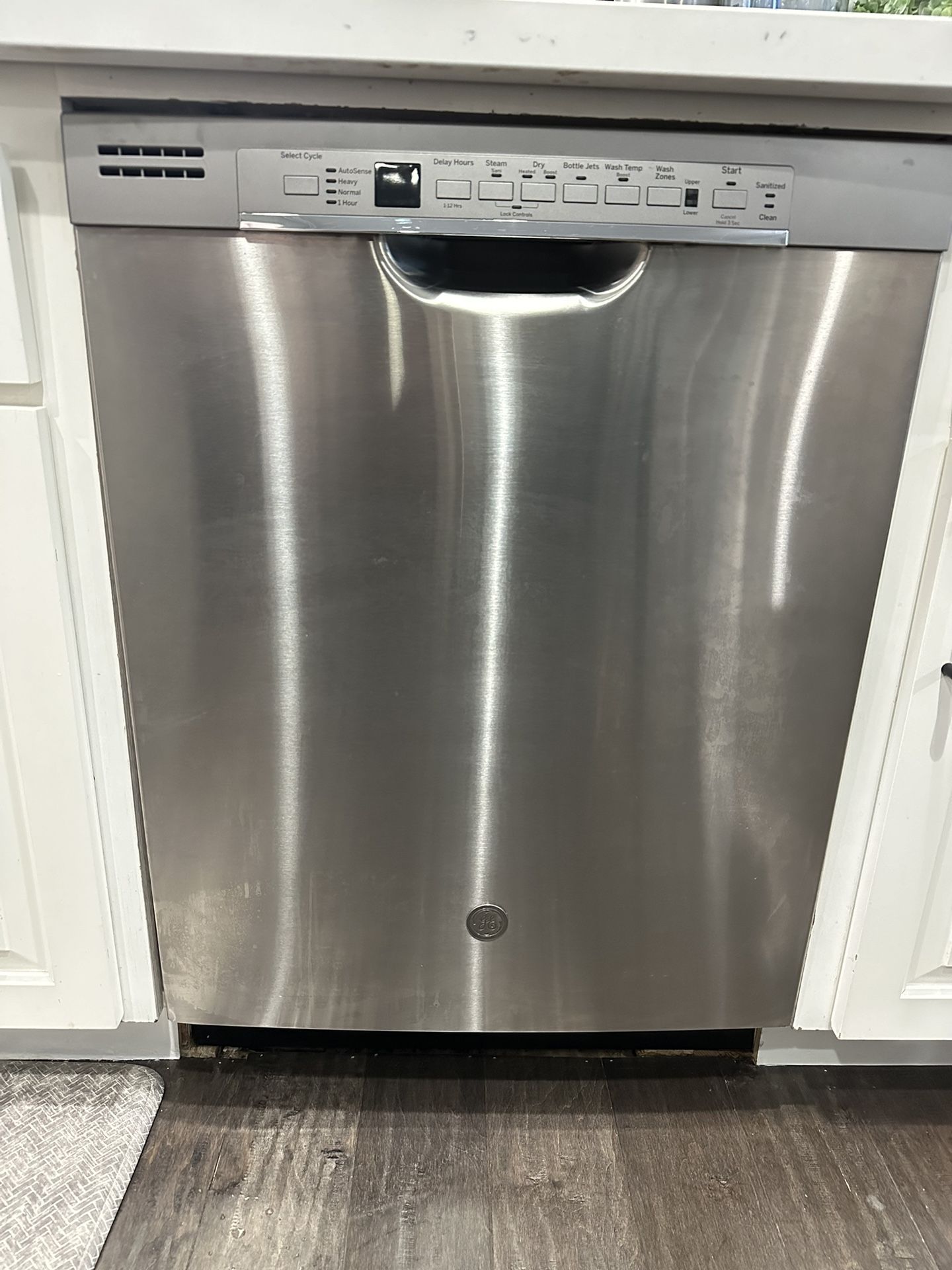 GE® ENERGY STAR® dishwasher front Control with bottle jets, Sanitize Cycle & Dry Boost