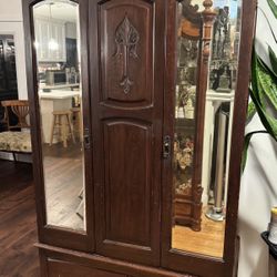 Antique Glass Armoire 