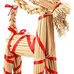 17.3in Tall Yule Goat Swedish Straw Goat Handmade Julbock Goat Yule Decoration at Home Yard Childhood Memory Messenger Ornament