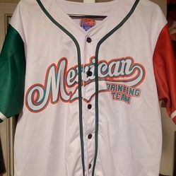 Mexican Drinking Team Baseball Jersey Size Men's Large