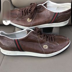 Gucci Brown Python Sneakers Gucci Size 12