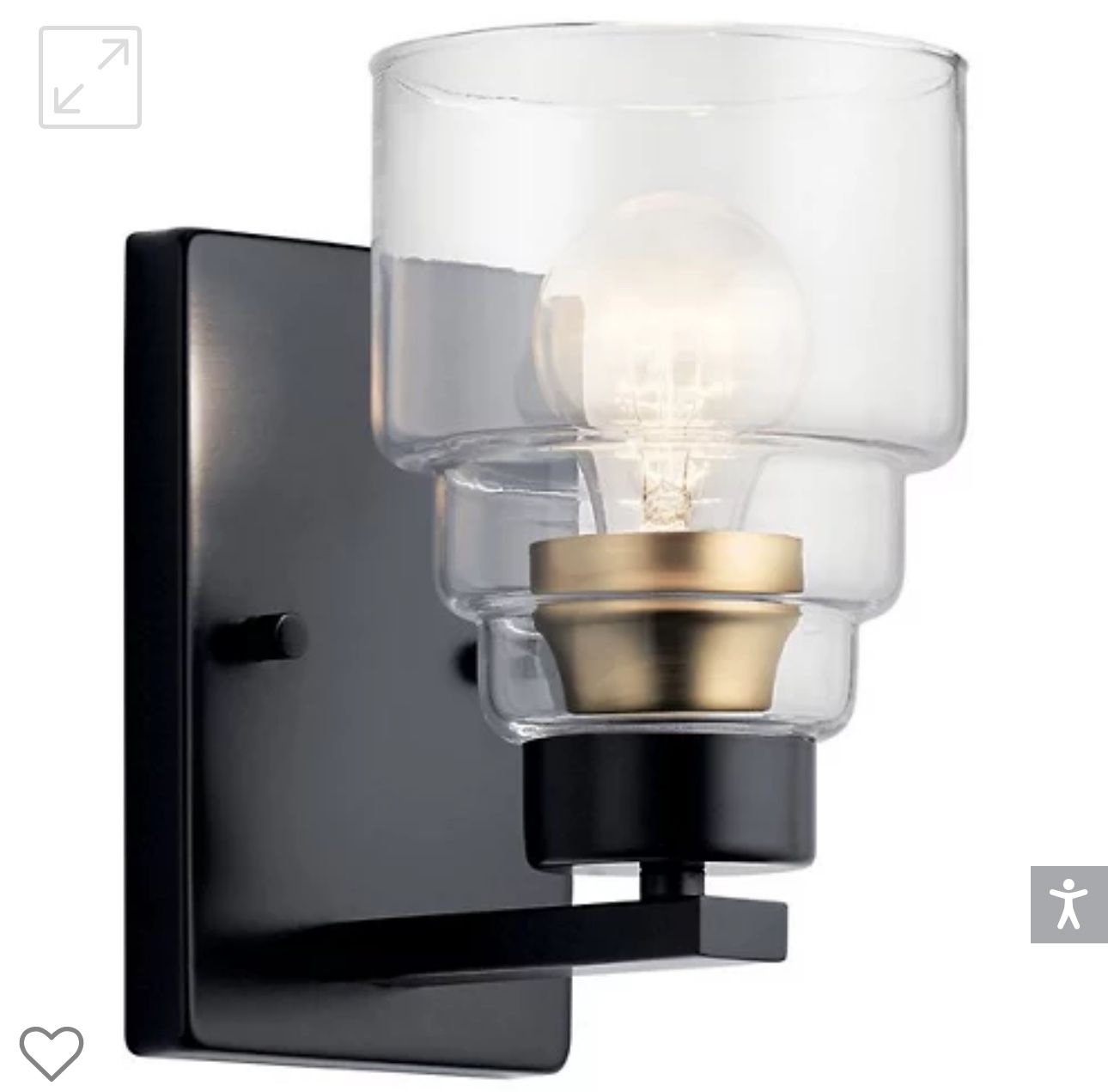 Kichler 55010 Vionnet 9 Tall Bathroom Sconce - Nickel