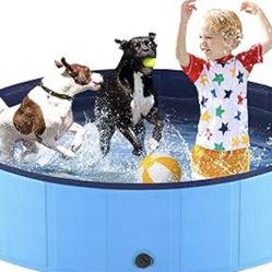 Portable Bath Tub for Pets Dogs and Cats, Pet Wading Pool for Indoor and Outdoor, 64 x 12 Inches