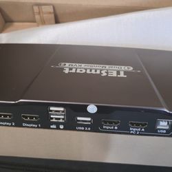 TESmart HDMI KVM Switch – Dual Monitor, 2-Port, Like New