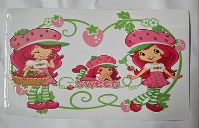 Strawberry Shortcake Cartoon UV Sticker