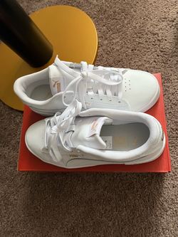 Puma White Low-Top Sneakers