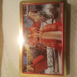 1998 Collectible Holiday BARBIE Metal Candy TIN Russell Stover Special Edition