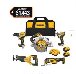 DEWALT 20V Lithium-Ion Cordless 5-Tool Combo Kit - DCK510P2