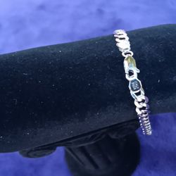 Silver Cuban Link Bracelet 