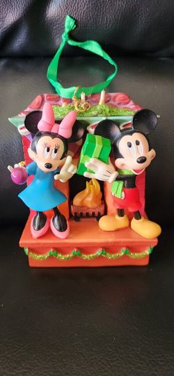Mickey And Minnie Fireplace Light-up  Ornament